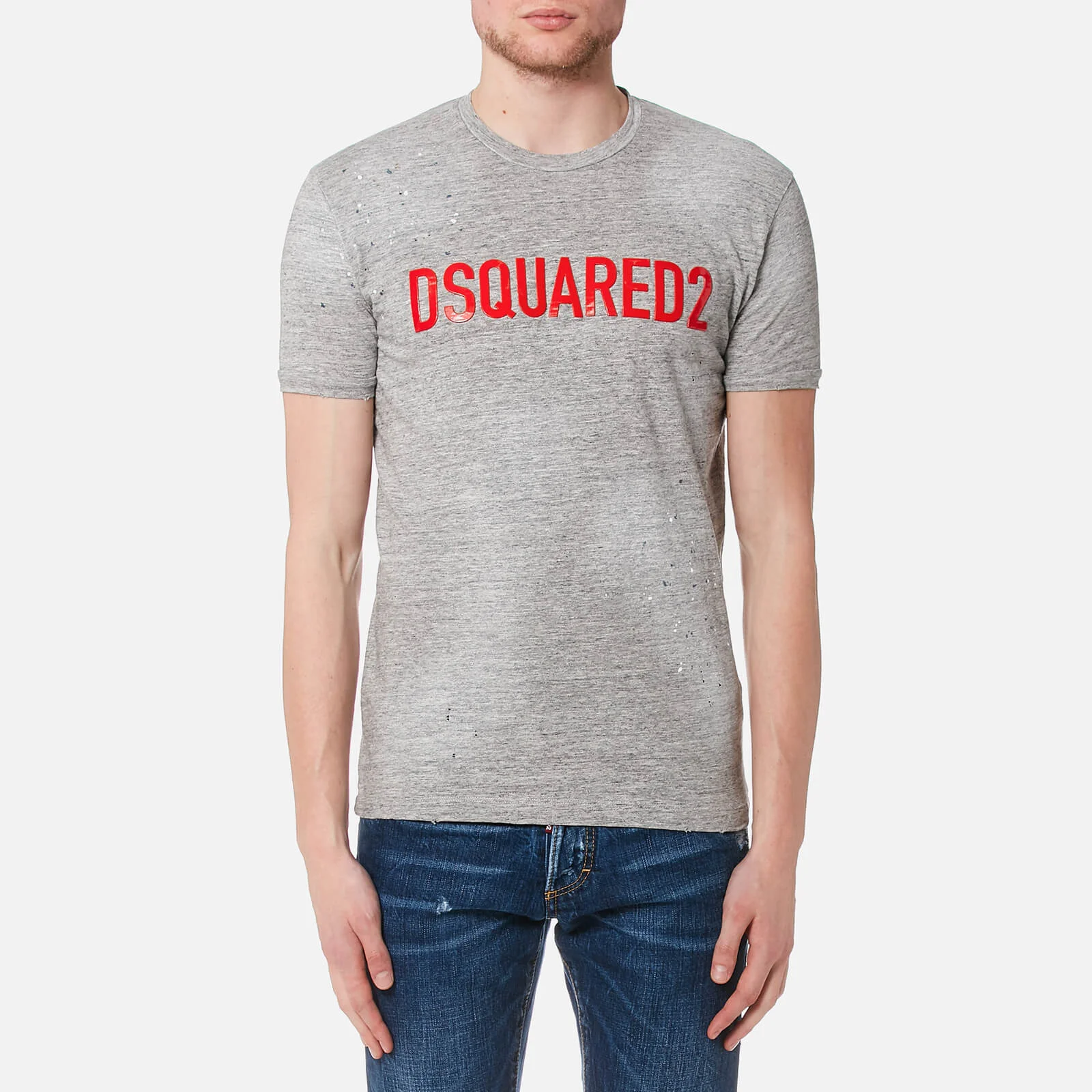 Dsquared2 Men's Logo Chic Dan Fit T-Shirt - Grey Melange Image 1