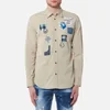 Dsquared2 Men's Scout Badges Relax Dan Fit Shirt - Stone - Image 1