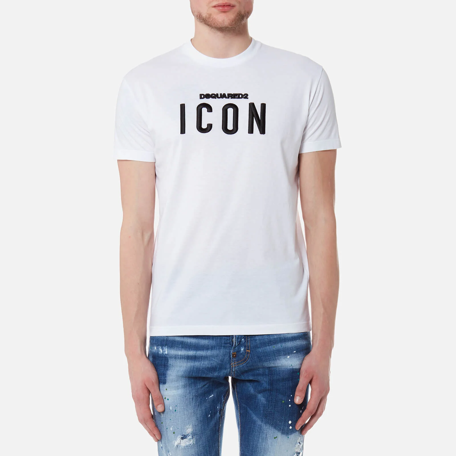 Dsquared2 Men's Icon Logo Long Cool Fit T-Shirt - White Image 1