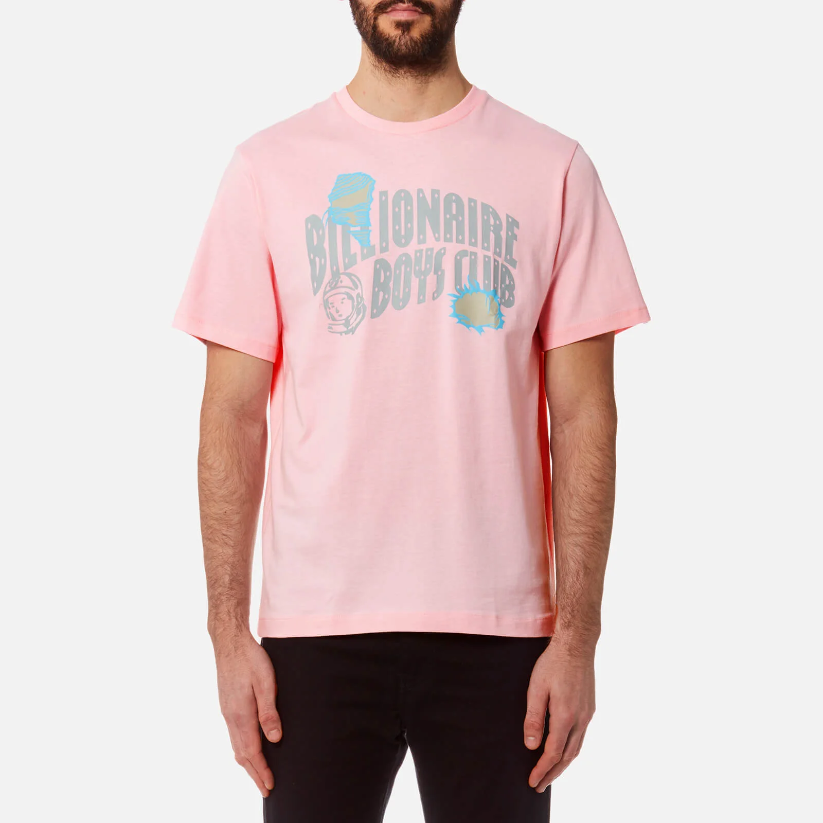 Billionaire Boys Club Men's Damage Logo T-Shirt - Pink Image 1