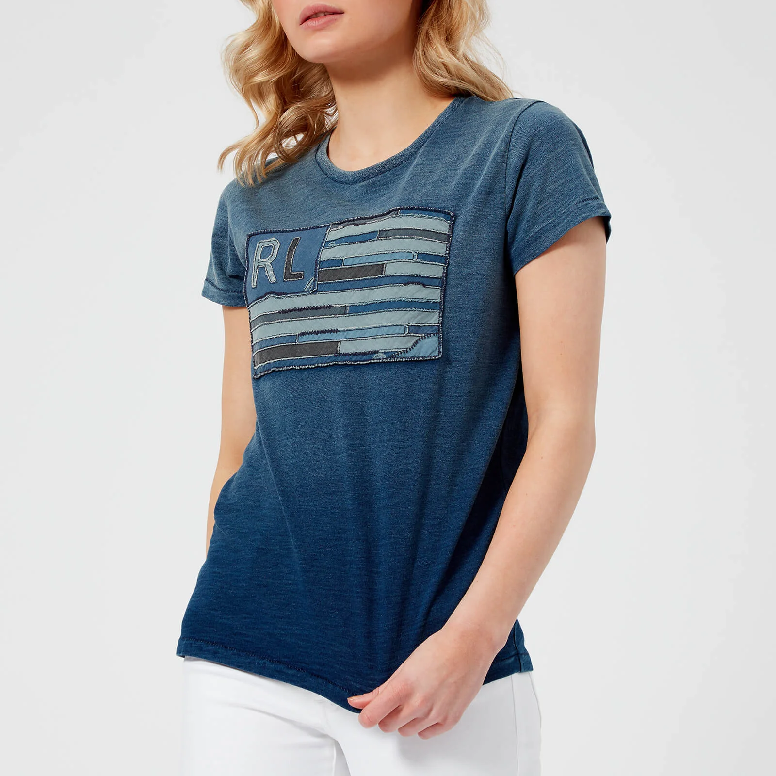 Polo Ralph Lauren Women's Flag Denim T-Shirt - Blue Image 1