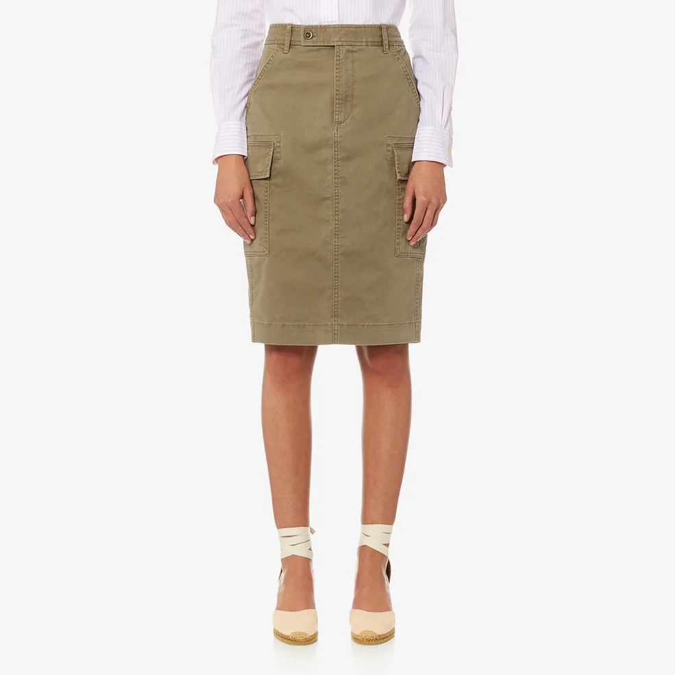 Polo Ralph Lauren Women's Cargo Pencil Skirt - Khaki Image 1
