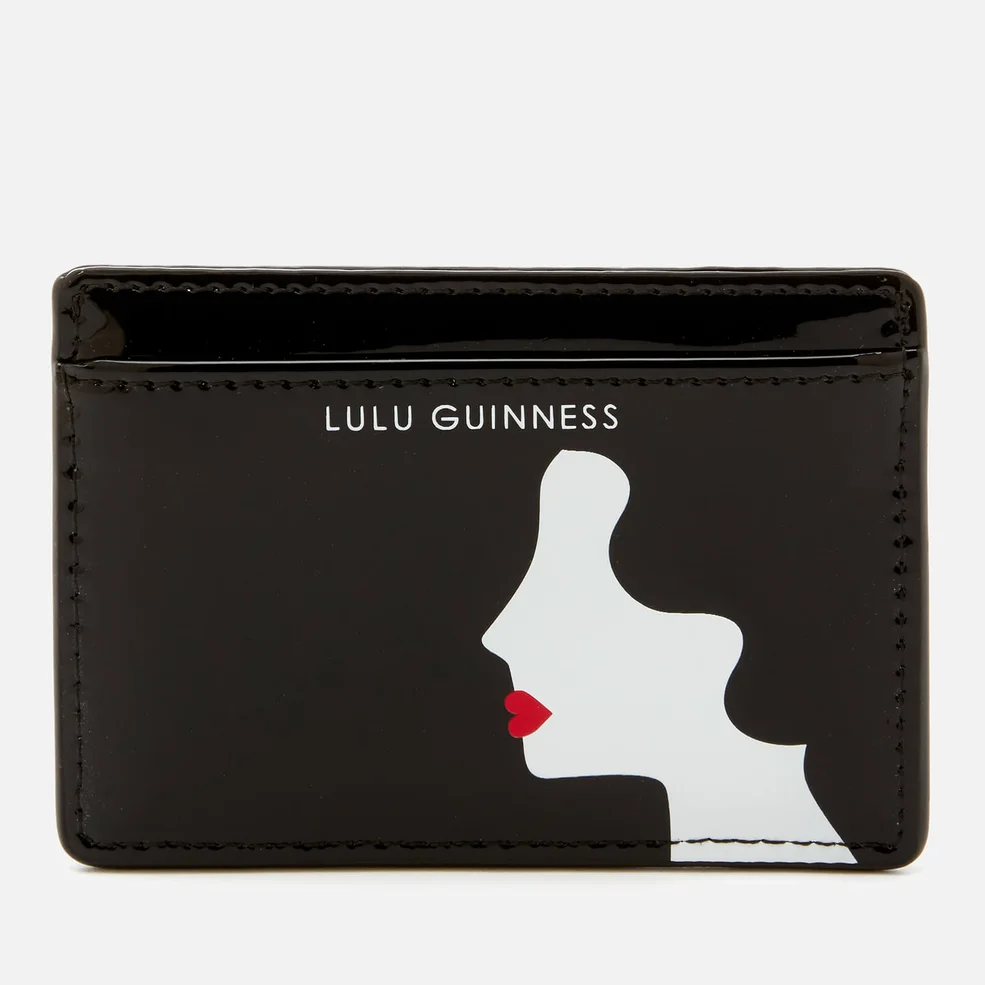 Lulu Guinness Women's Kissing Cameo Card Holder - Black Image 1