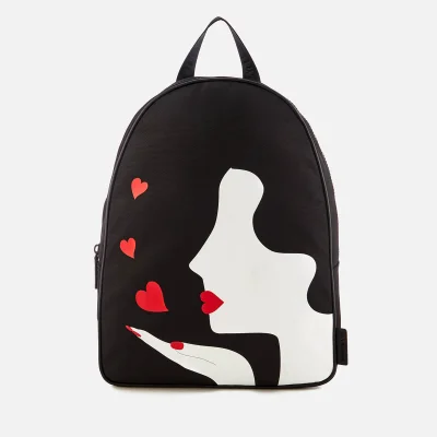 Lulu Guinness Women's Kissing Cameo Backpack - Black
