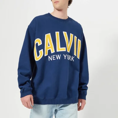 Calvin Klein Men's Hikos 3 Relaxed Knitted Sweatshirt - Blue Depths