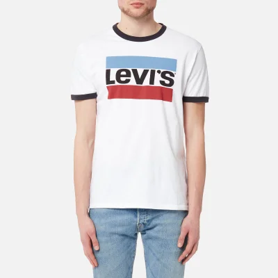Levi's Men's Ringer Sportswear T-Shirt - Logo Ringer White