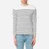 Levi's Men's Long Sleeve Mission T-Shirt - Plaited Stripe Marshmallow/Dress Blues - Image 1