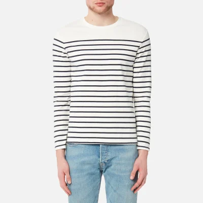 Levi's Men's Long Sleeve Mission T-Shirt - Plaited Stripe Marshmallow/Dress Blues