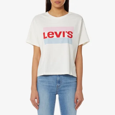 Levi's Women's Graphic Vintage T-Shirt - Sportswear Logo Cloud Dancer