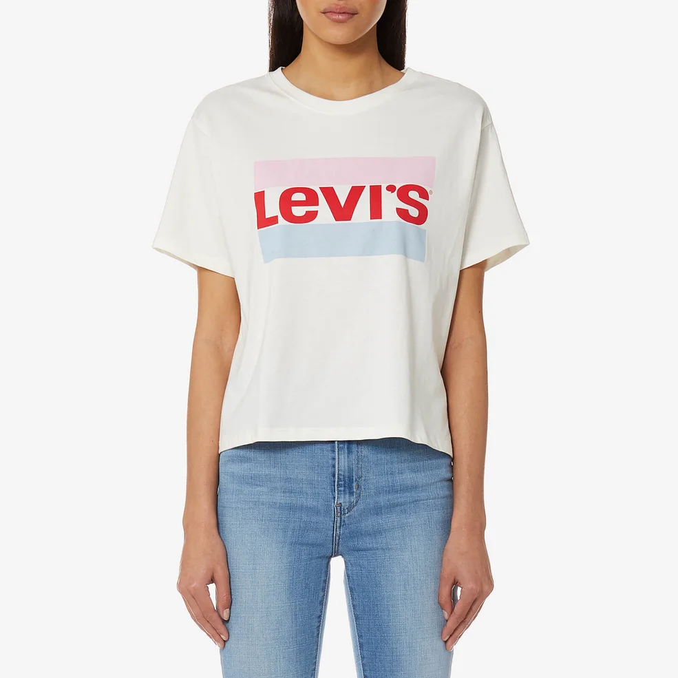 Levi's Women's Graphic Vintage T-Shirt - Sportswear Logo Cloud Dancer Image 1