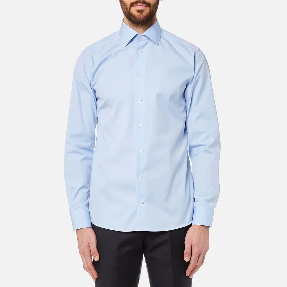 Eton Men's Slim Fit Cut Away Collar Single Cuff Shirt - Sky Blue Image 1