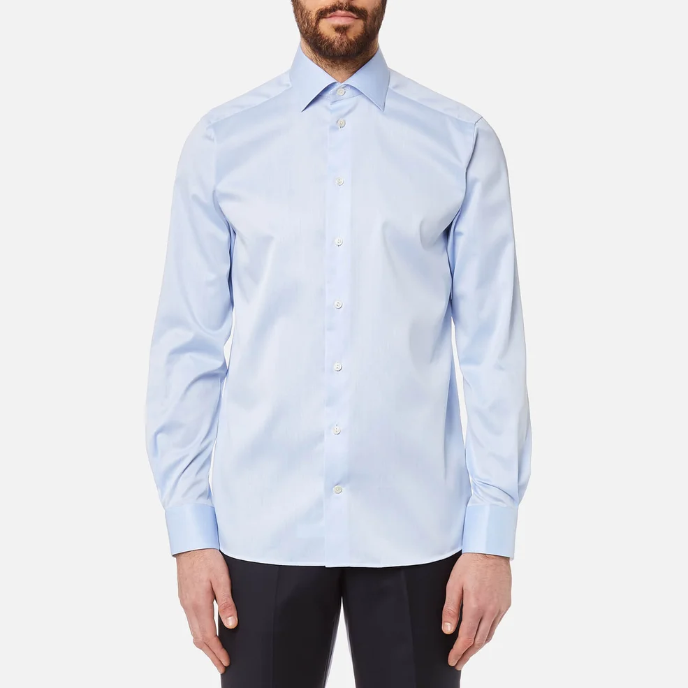 Eton Men's Contemporary Fit Cut Away Collar Single Cuff Shirt - Sky Blue Image 1