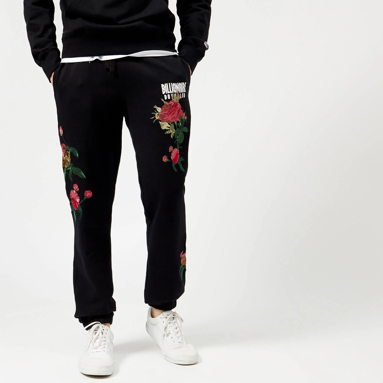 Billionaire Boys Club Men's Embroidered Floral Sweatpants - Black Image 1