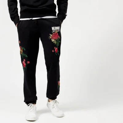 Billionaire Boys Club Men's Embroidered Floral Sweatpants - Black
