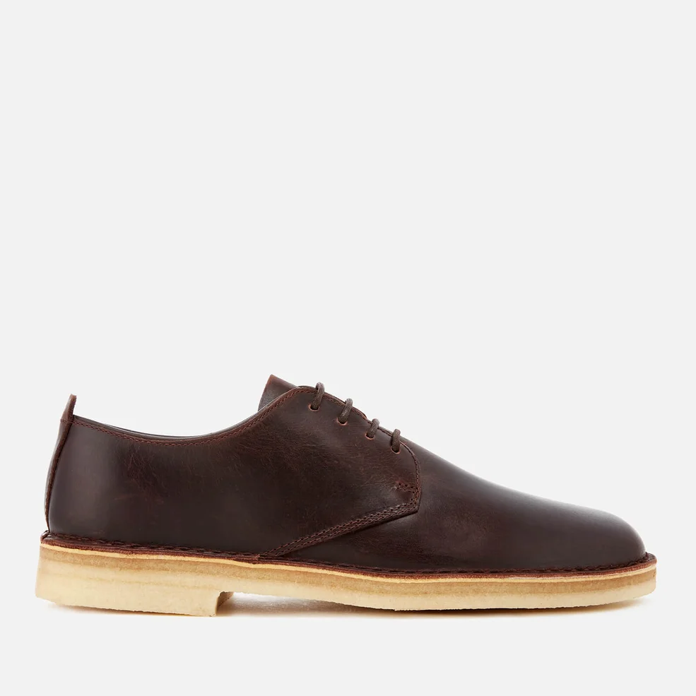 Clarks Originals Men's Desert London Leather Derby Shoes - Chestnut Image 1