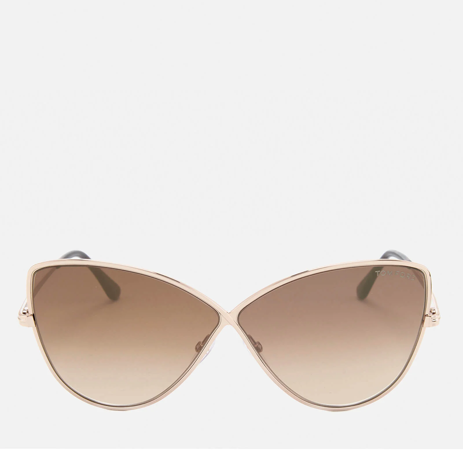 Tom Ford Women's Elise Butterfly Shape Sunglasses - Rose Gold/Brown Mirror Image 1