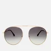 Tom Ford Women's Simone Aviator Style Sunglasses - Rose Gold/Gradient Smoke - Image 1