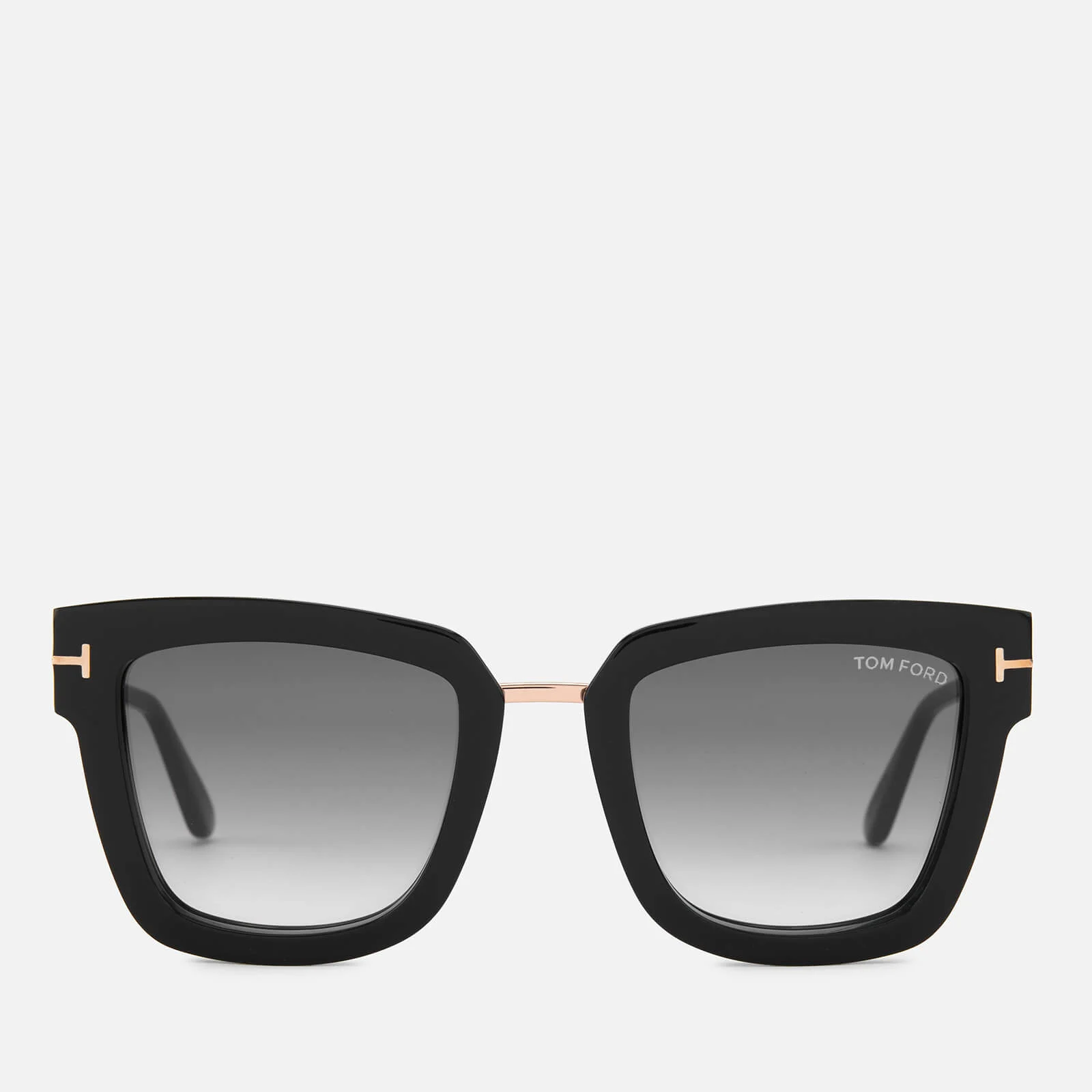 Tom Ford Women's Lara Square Frame Sunglasses - Black/Smoke Image 1