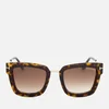 Tom Ford Women's Lara Square Frame Sunglasses - Dark Havana - Image 1