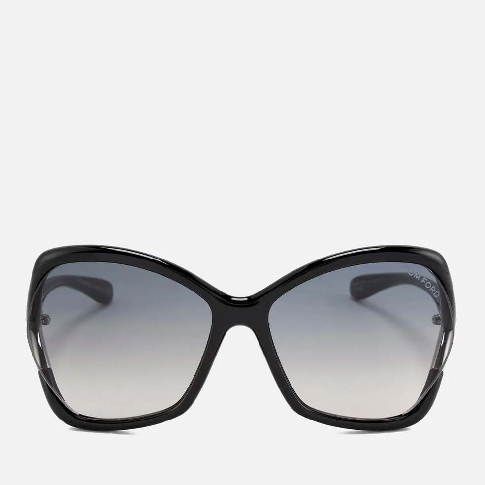 Tom Ford Women's Astrid Oversized Sunglasses - Black/Gradient Smoke Image 1