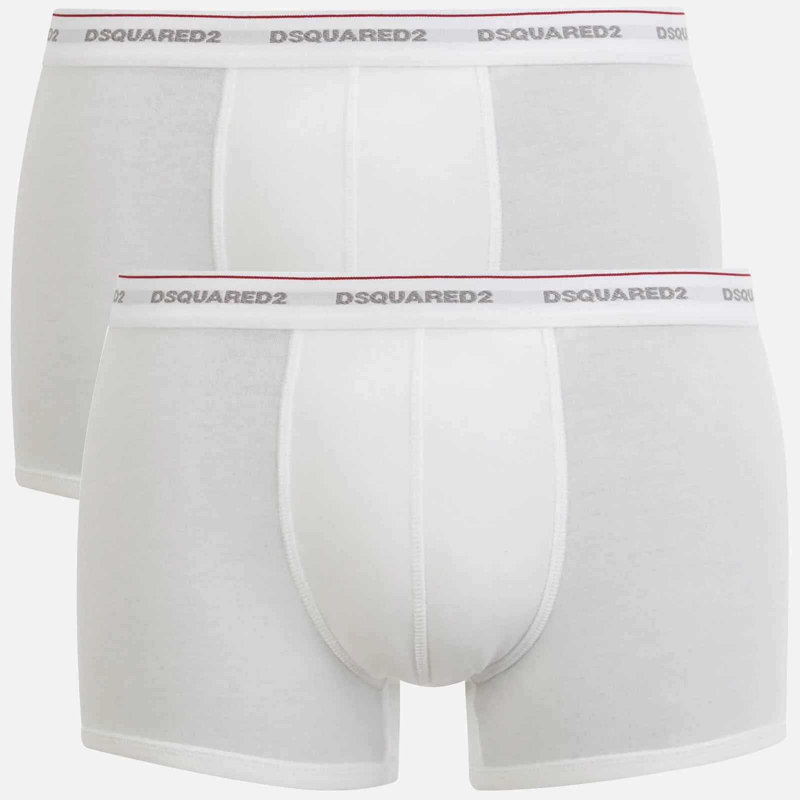 Dsquared2 Men's Jersey Cotton Stretch Trunk Twin Pack Boxers - White Image 1