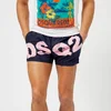 Dsquared2 Men's Diagonal Logo Swim Shorts - Navy/Pink - Image 1