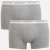 Dsquared2 Men's Jersey Cotton Stretch Trunk Twin Pack Boxers - Light Grey Marl - Image 1