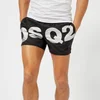 Dsquared2 Men's Diagonal Logo Swim Shorts - Black/Silver - Image 1