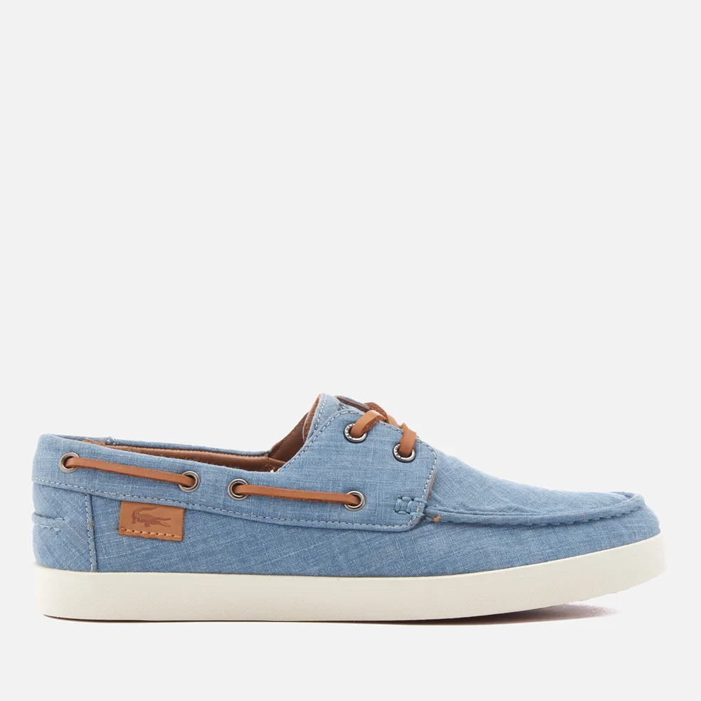 Lacoste Men's Keellson Boat Shoes - Blue Image 1