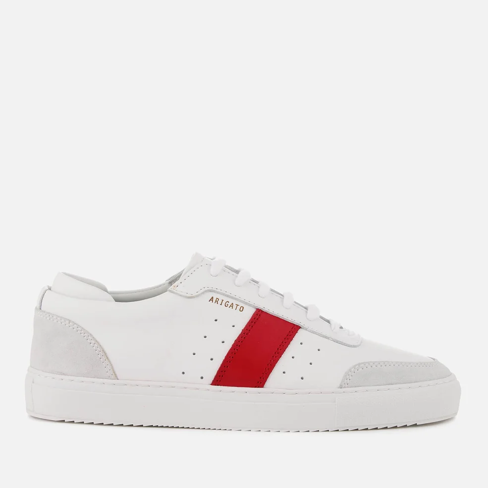 Axel Arigato Men's Dunk Leather Trainers - White/Red Image 1