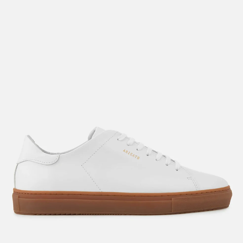 Axel Arigato Men's Clean 90 Leather Trainers - White/Gum Sole Image 1