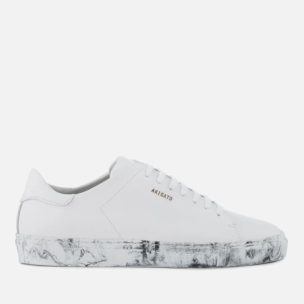 Axel Arigato Men's Clean 90 Leather Trainers - White/Marble Sole Image 1