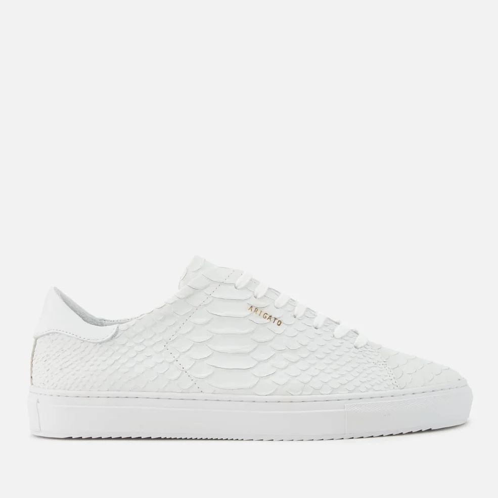 Axel Arigato Men's Clean 90 Leather Python Embossed Trainers - White Image 1