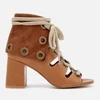 See By Chloé Women's Calf Leather Heeled Sandals - Cuoio - Image 1
