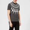 Neil Barrett Men's Fairisle Thunderbolt Striped T-Shirt - Black/White - Image 1