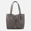 Coach Women's Market Tote Bag in Metallic with Star Rivets - Metallic Graphite - Image 1