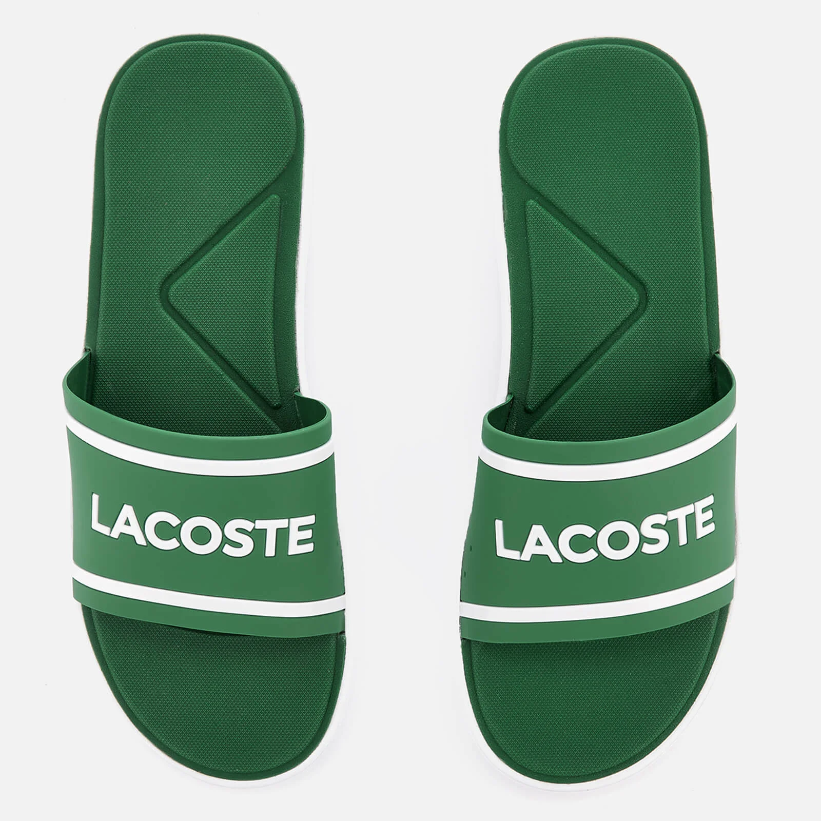 Lacoste Men's L.30 118 2 Slide Sandals - Green/White Image 1