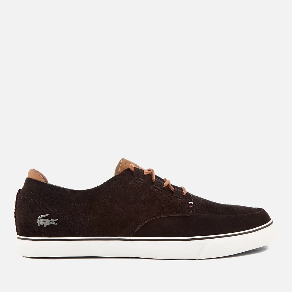 Lacoste Men's Esparre Deck 118 1 Suede Boat Shoes - Dark Brown/Light Brown Image 1