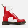 Dr. Martens Women's Pascal Valentine Smooth Lace Low Boots - Poppy Red/White - Image 1
