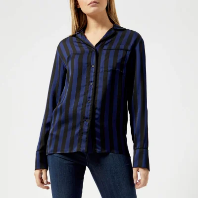 KENZO Women's Medium Stripes Pyjama Top - Black