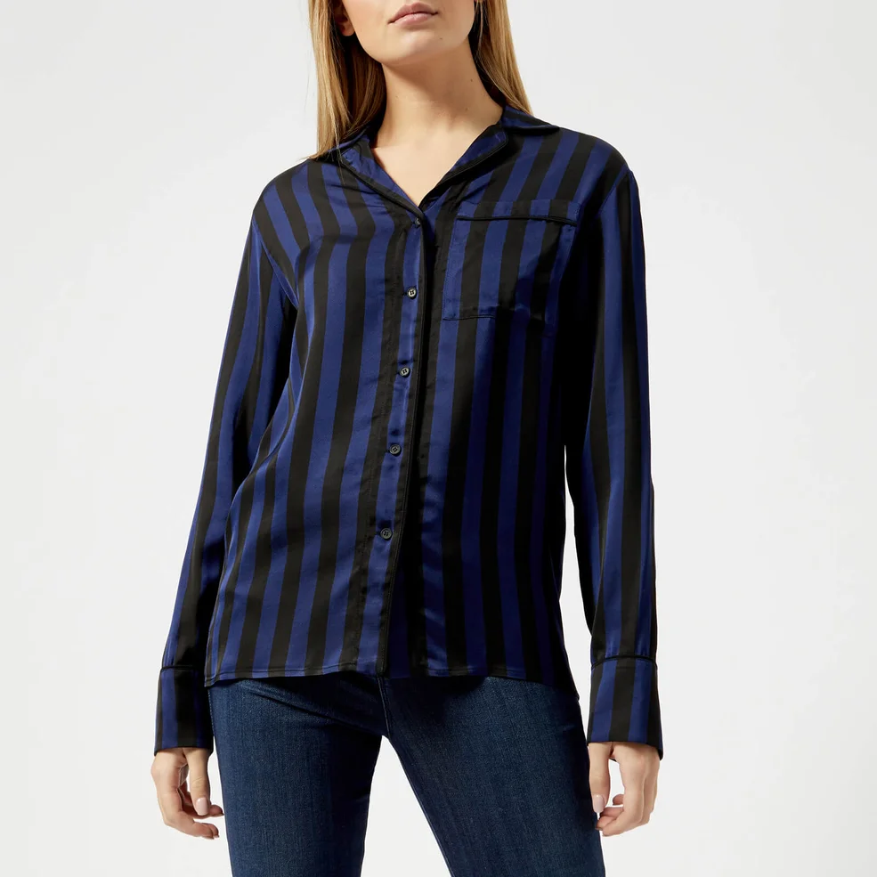 KENZO Women's Medium Stripes Pyjama Top - Black Image 1