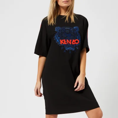 KENZO Women's Crepe Back Satin T-Shirt Dress - Black