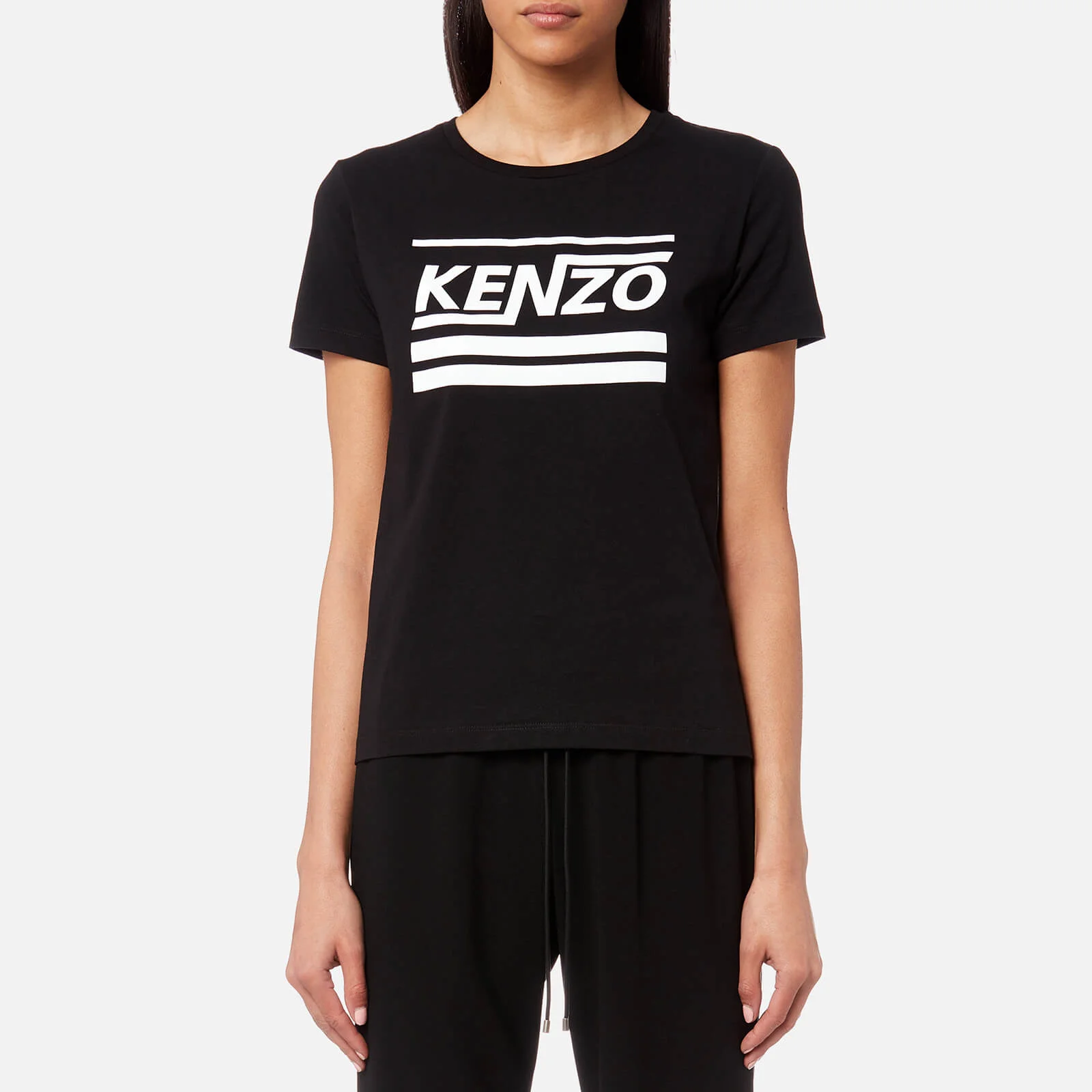 KENZO Women's Light Cotton Single Jersey Logo T-Shirt - Black Image 1