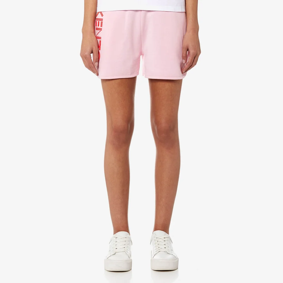 KENZO Women's Light Cotton Molleton Shorts - Flamingo Pink Image 1