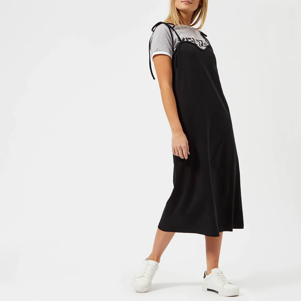 KENZO Women's Cotton Single Jersey T-Shirt Slip Dress - Black Image 1