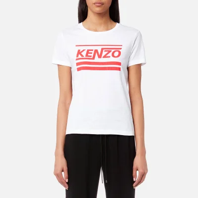 KENZO Women's Light Cotton Single Jersey Logo T-Shirt - White