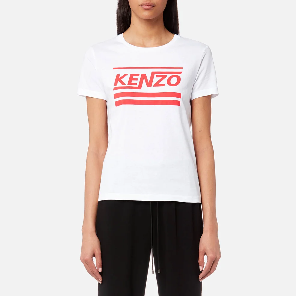 KENZO Women's Light Cotton Single Jersey Logo T-Shirt - White Image 1