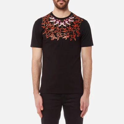 Versace Collection Men's Neck Detail T-Shirt - Nero/Stampa