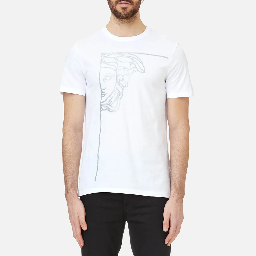 Versace Collection Men's Medusa Logo T-Shirt - Bianco/Stampa Image 1