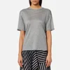 Diane von Furstenberg Women's Back Ruffle T-Shirt - Grey Melange - Image 1